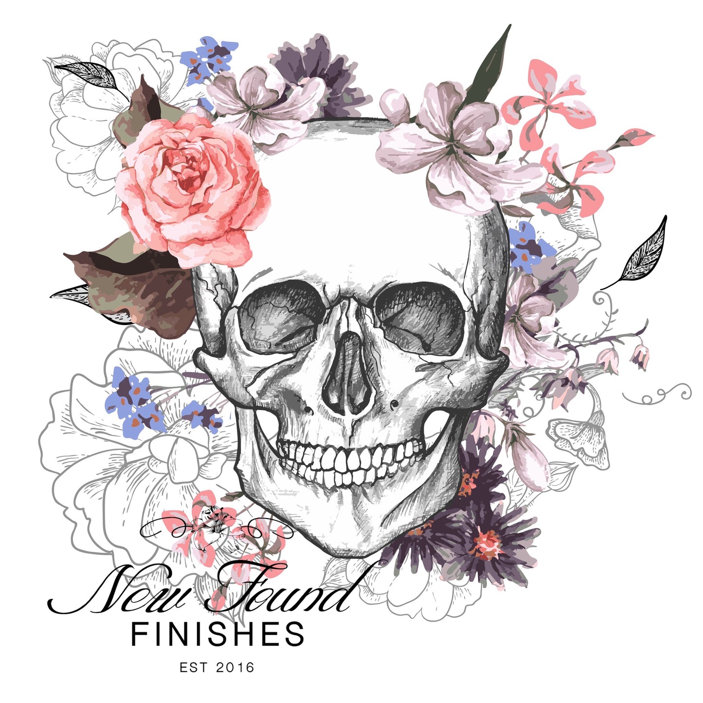 Floral skull