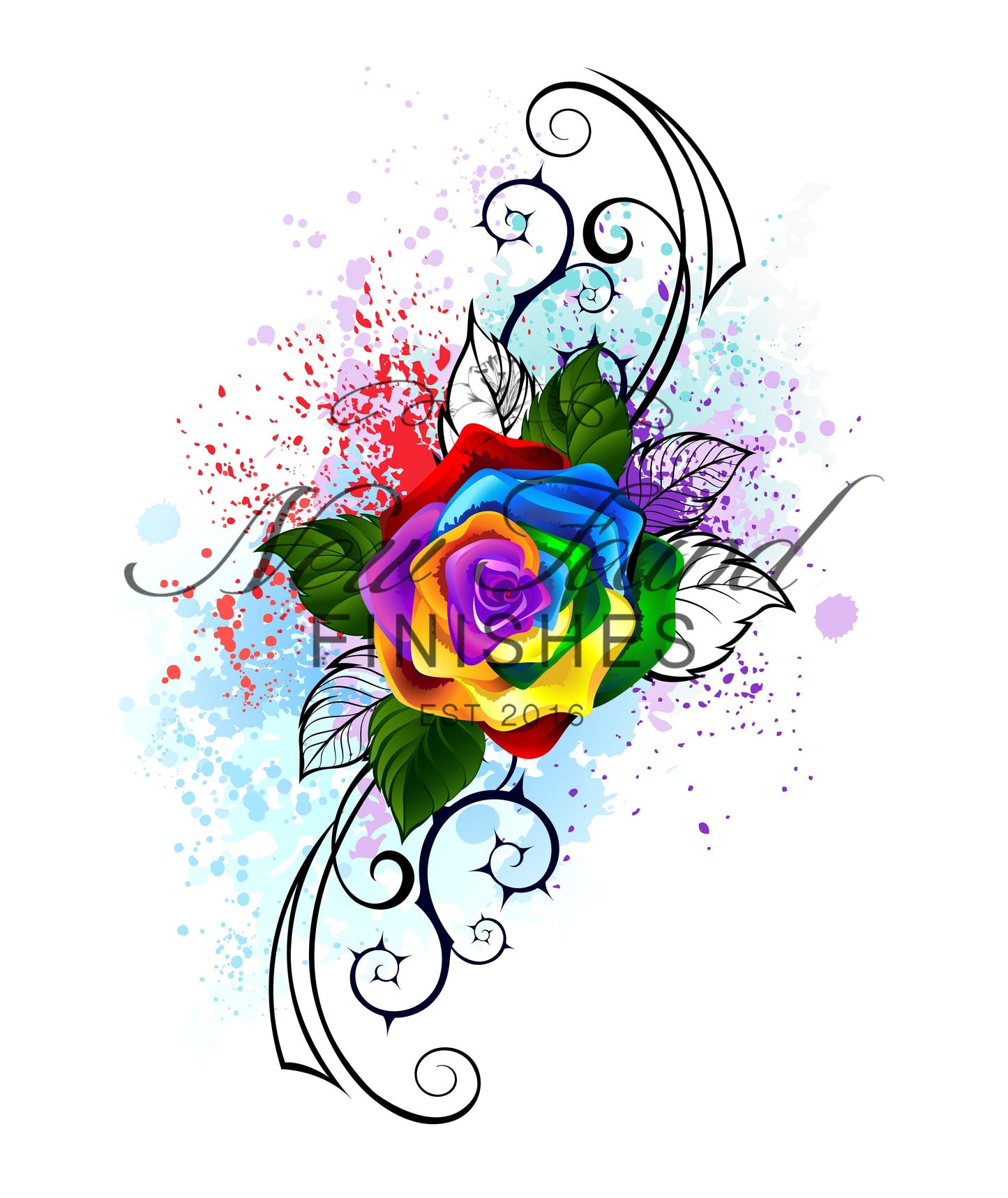 Rainbow rose fancy